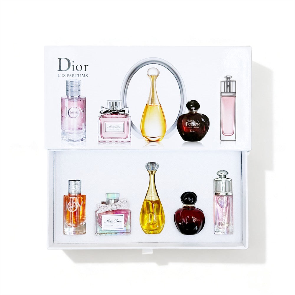 Dior Set de Perfumes de 5 piezas x 7.5ml para mujer incluye J'adore Dior, Dior Poison, Miss Dior, etc. Idea de regalo