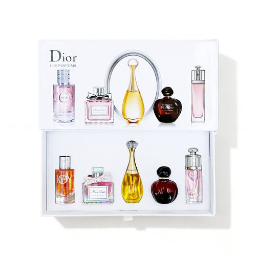 Dior Set de Perfumes de 5 piezas x 7.5ml para mujer incluye J'adore Dior, Dior Poison, Miss Dior, etc. Idea de regalo