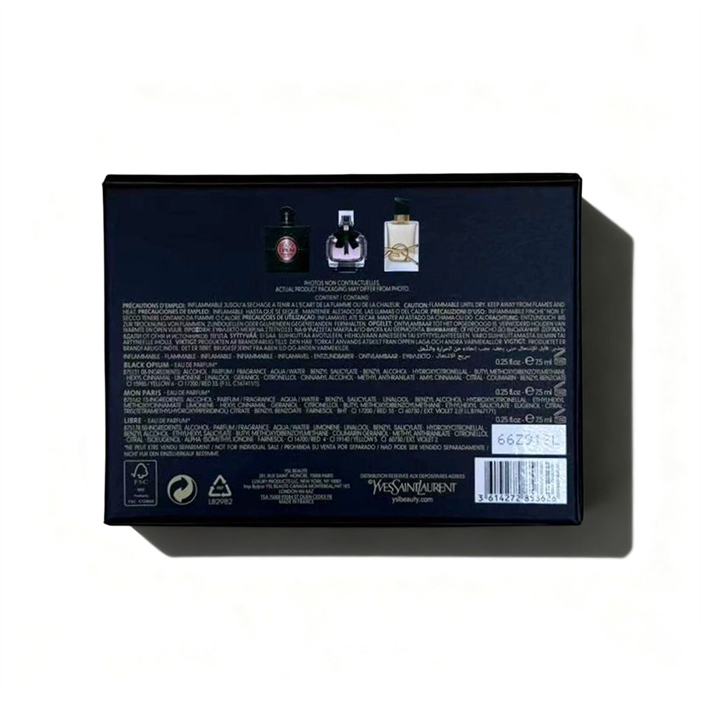 Yves Saint Laurent - Set de regalo de mini perfumes de larga duración para mujer, 3 x 7,5 ml, idea de regalo