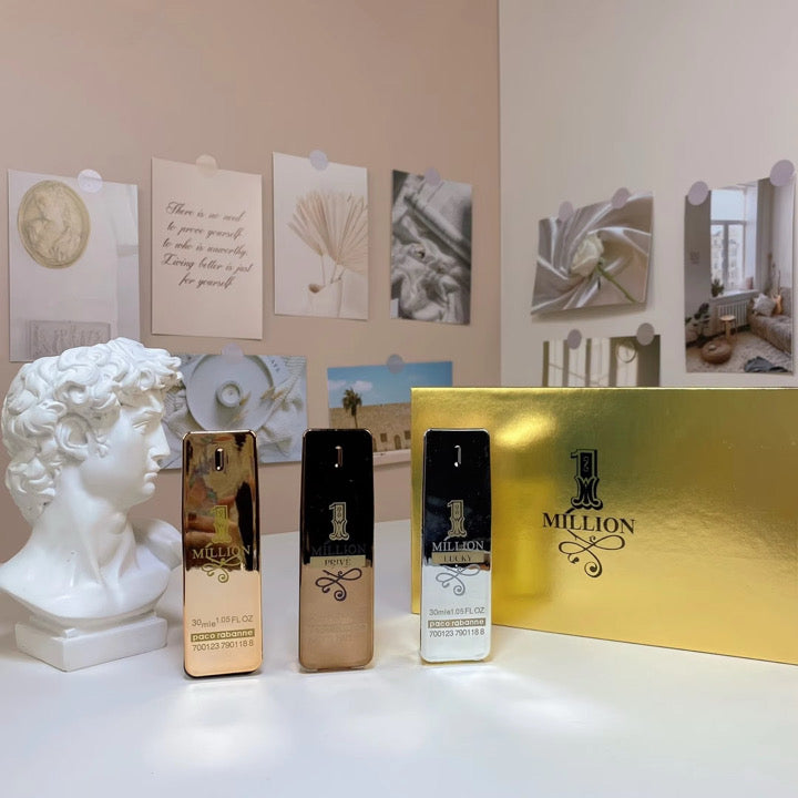 1 million perfume gif set for men 3x30ml men gift idea long lasting includes 1 million lucky 1 million privé